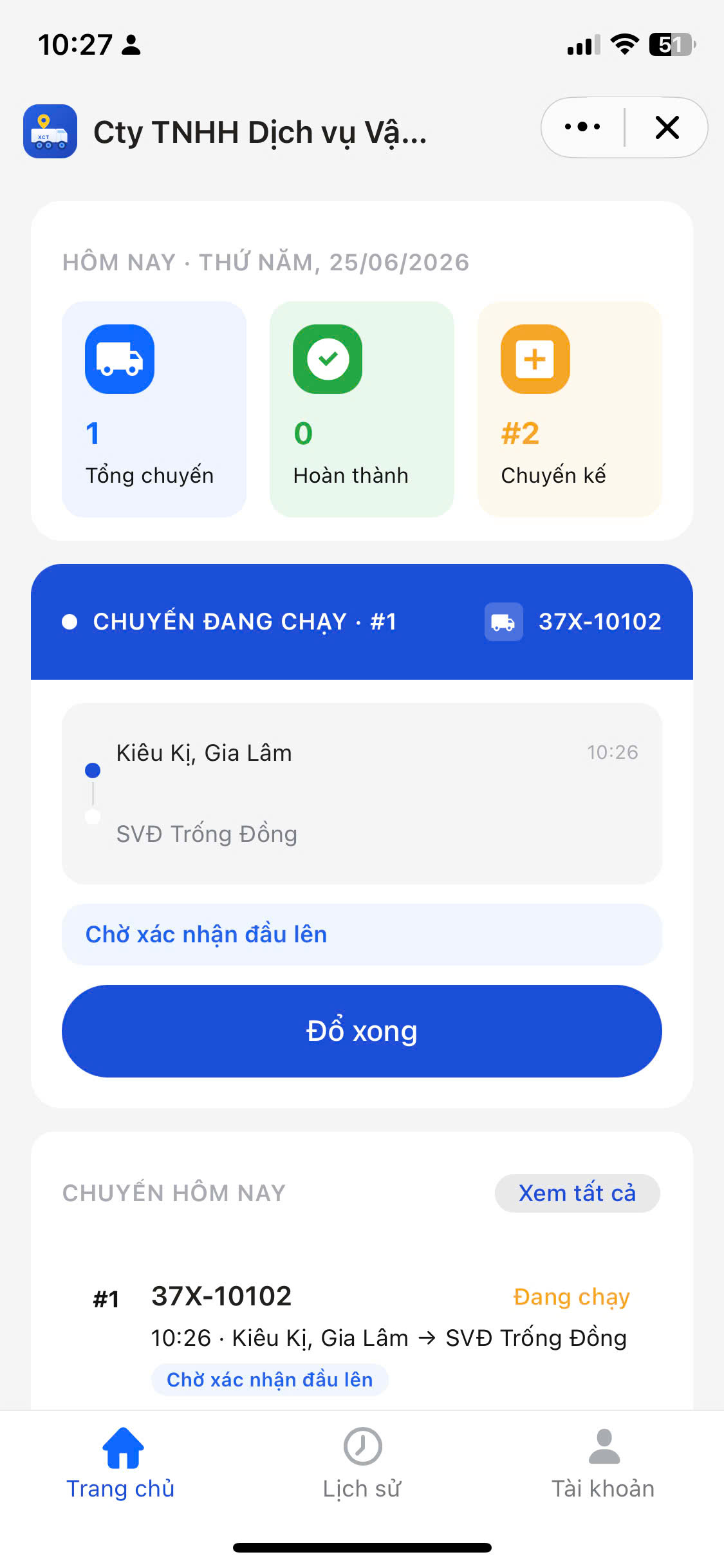 Check-in / Check-out chuyến xe